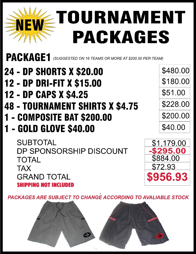 Tournament Packages DP Sports Inc. Houston Double Play Softball Houston
